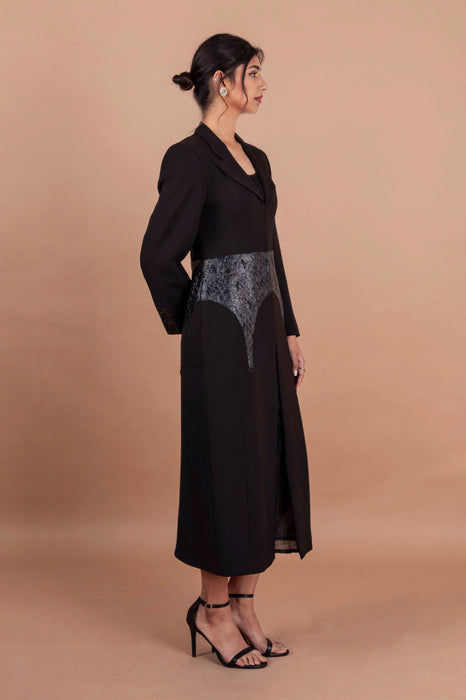 Midnight Maxi Blazer Dress